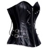 Women Leather Corset Gothic Sheep Leather Overbust Corset For Women 
